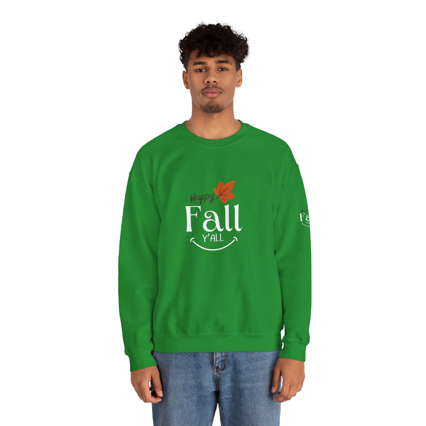 Happy Fall Y'all Unisex Heavy Blend™ Crewneck Sweatshirt