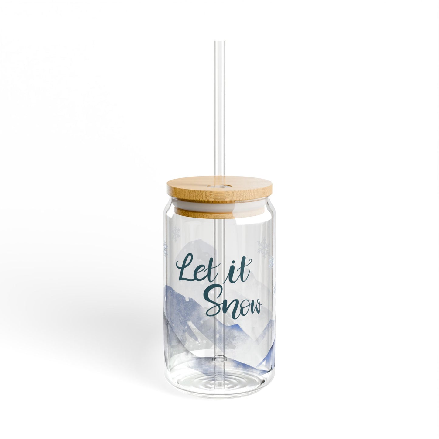 Let It Snow Sipper Glass, 16oz