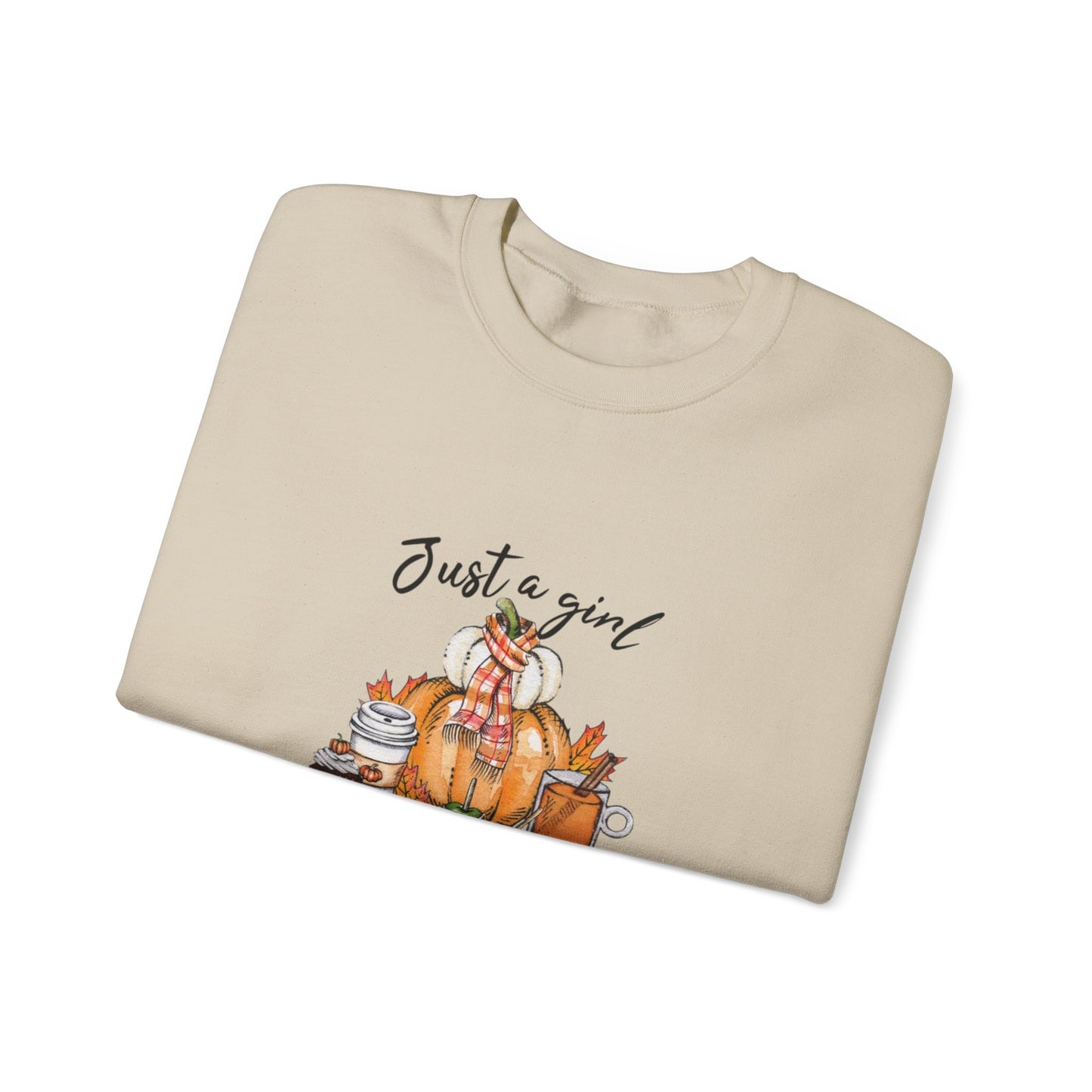 Just A Girl Who Loves Fall Women's Heavy Blend™ Crewneck Sweatshirt