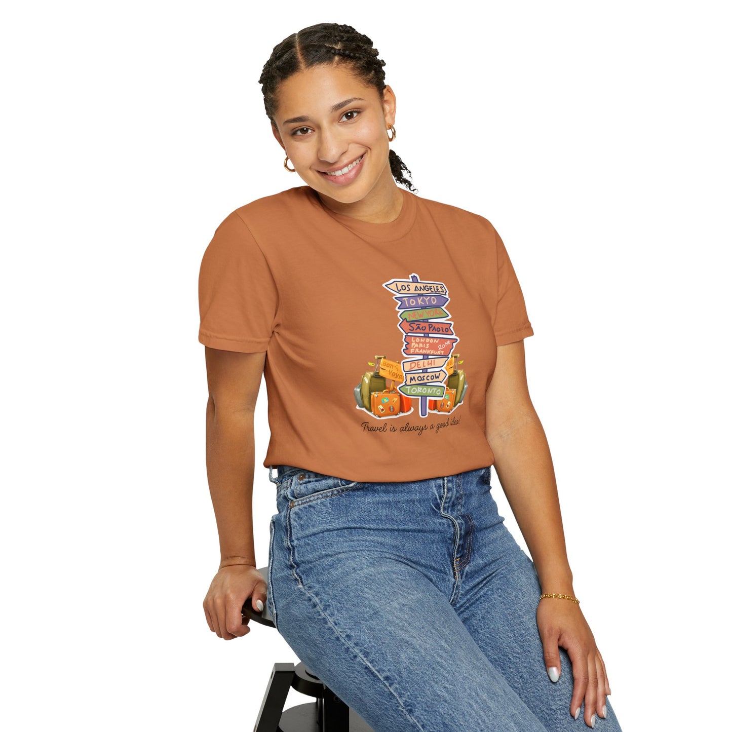 Travel Is Always A Good Idea Unisex Garment-Dyed T-shirt