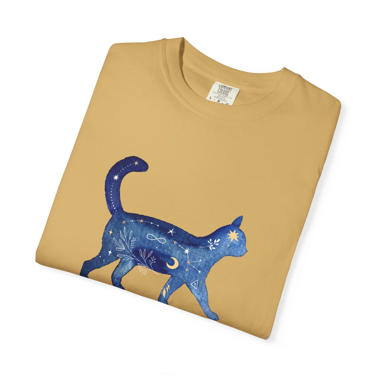 Celestial Cat Unisex Garment-Dyed T-shirt