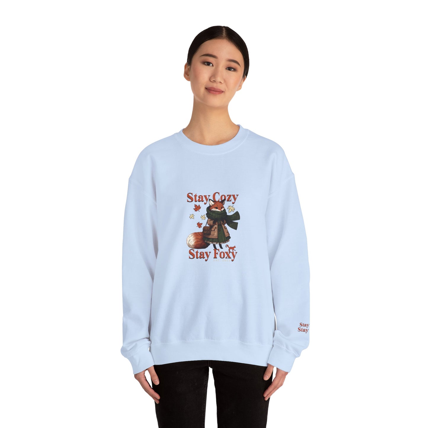Stay Cozy Stay Foxy  Women's Heavy Blend™ Crewneck Sweatshirt