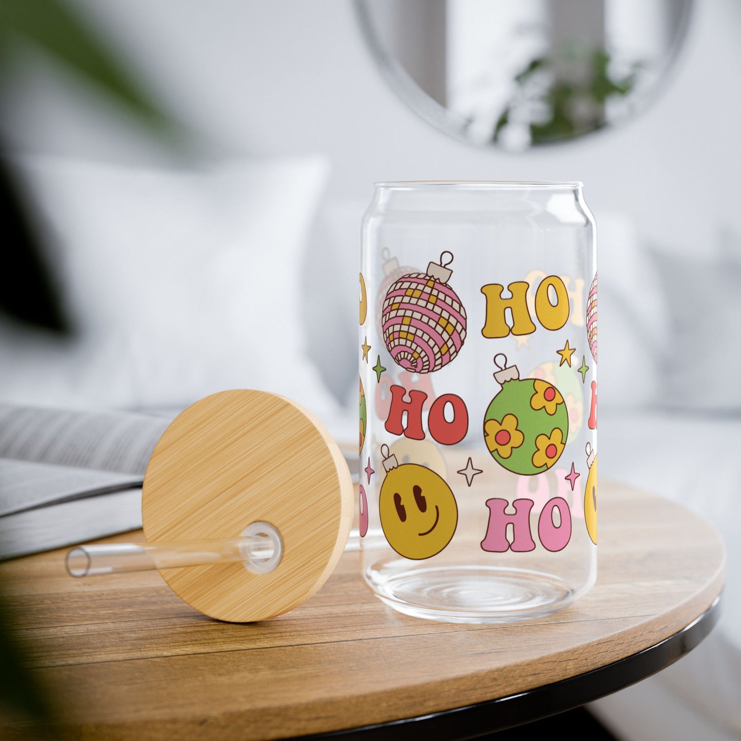 Ho Ho Ho Sipper Glass, 16oz