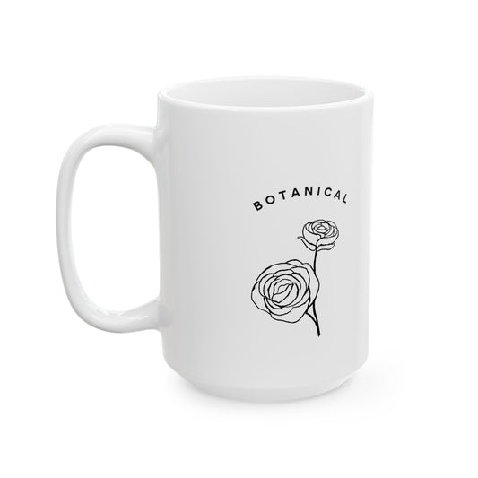 Botanical Ceramic Mug, (11oz, 15oz)