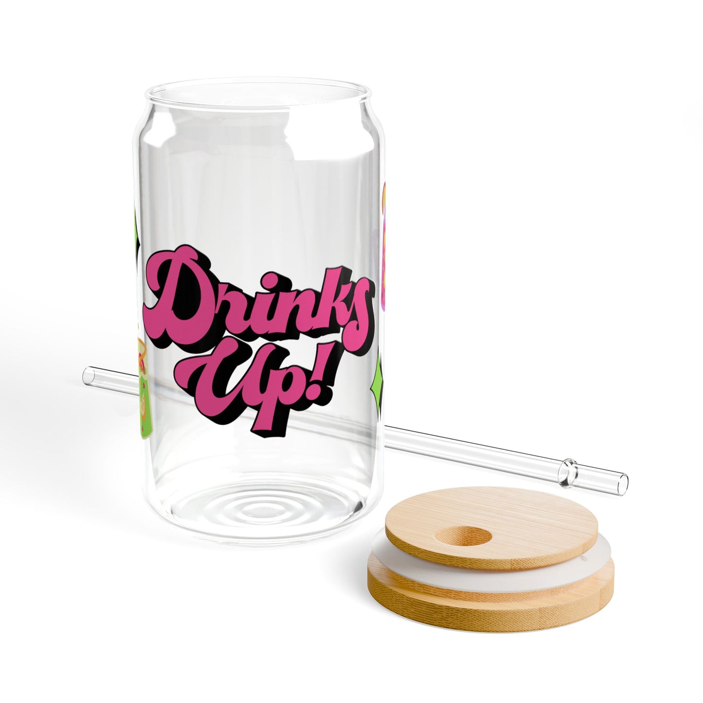 Drinks Up Sipper Glass, 16oz