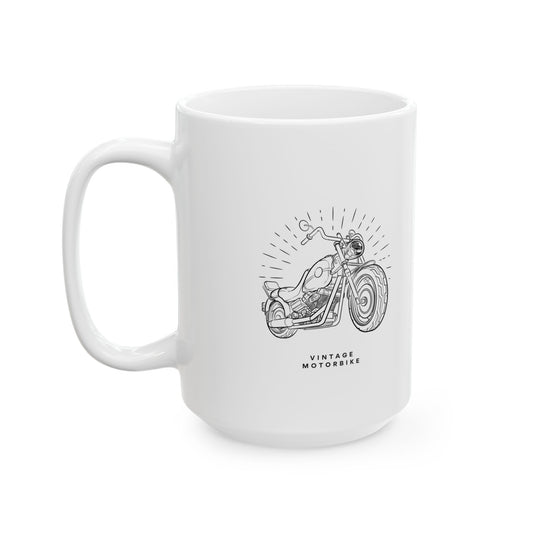 Vintage Motorbike Ceramic Mug, (11oz, 15oz)