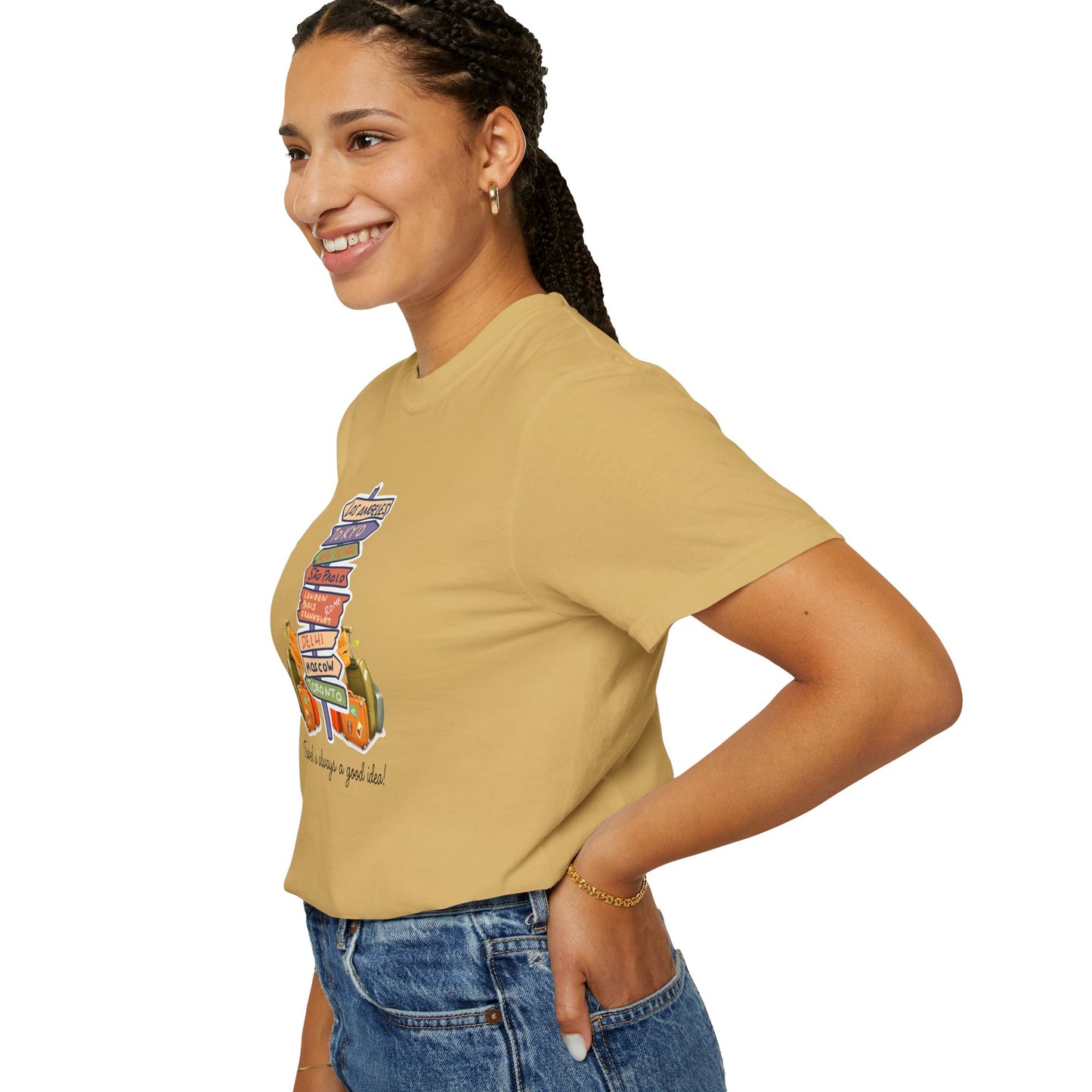 Travel Is Always A Good Idea Unisex Garment-Dyed T-shirt