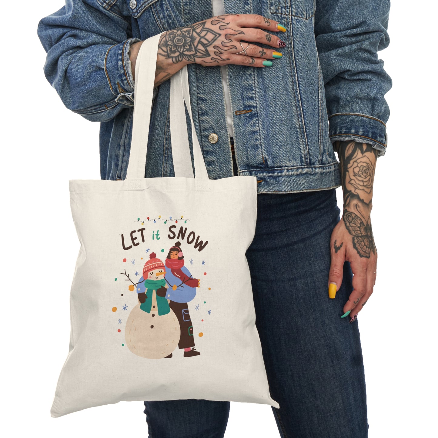 Let It Snow Natural Tote Bag