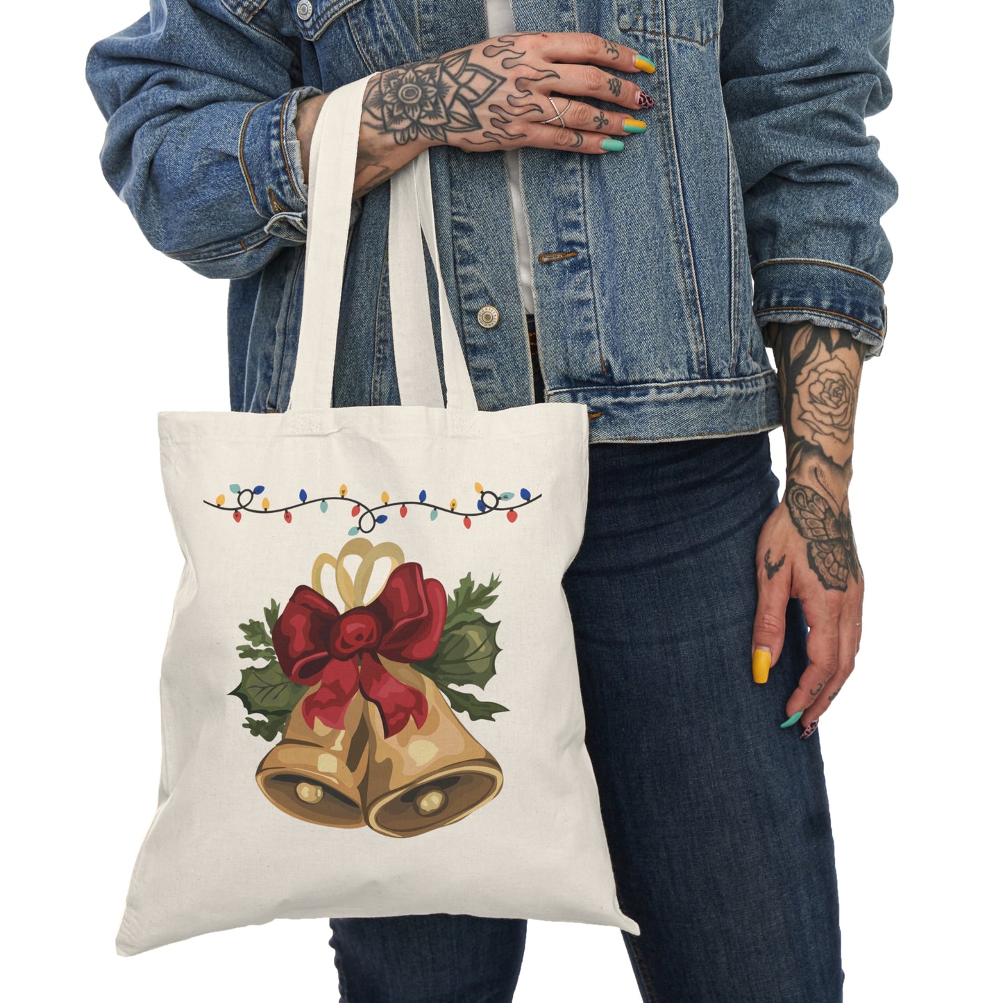 Merry Christmas Natural Tote Bag