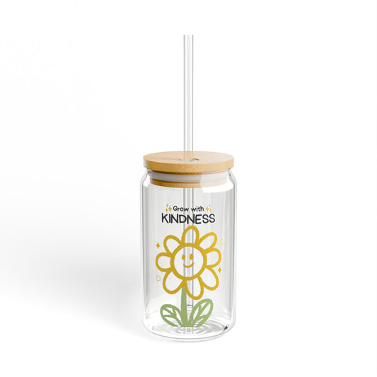Grow With Kindness Sipper Glass, 16oz