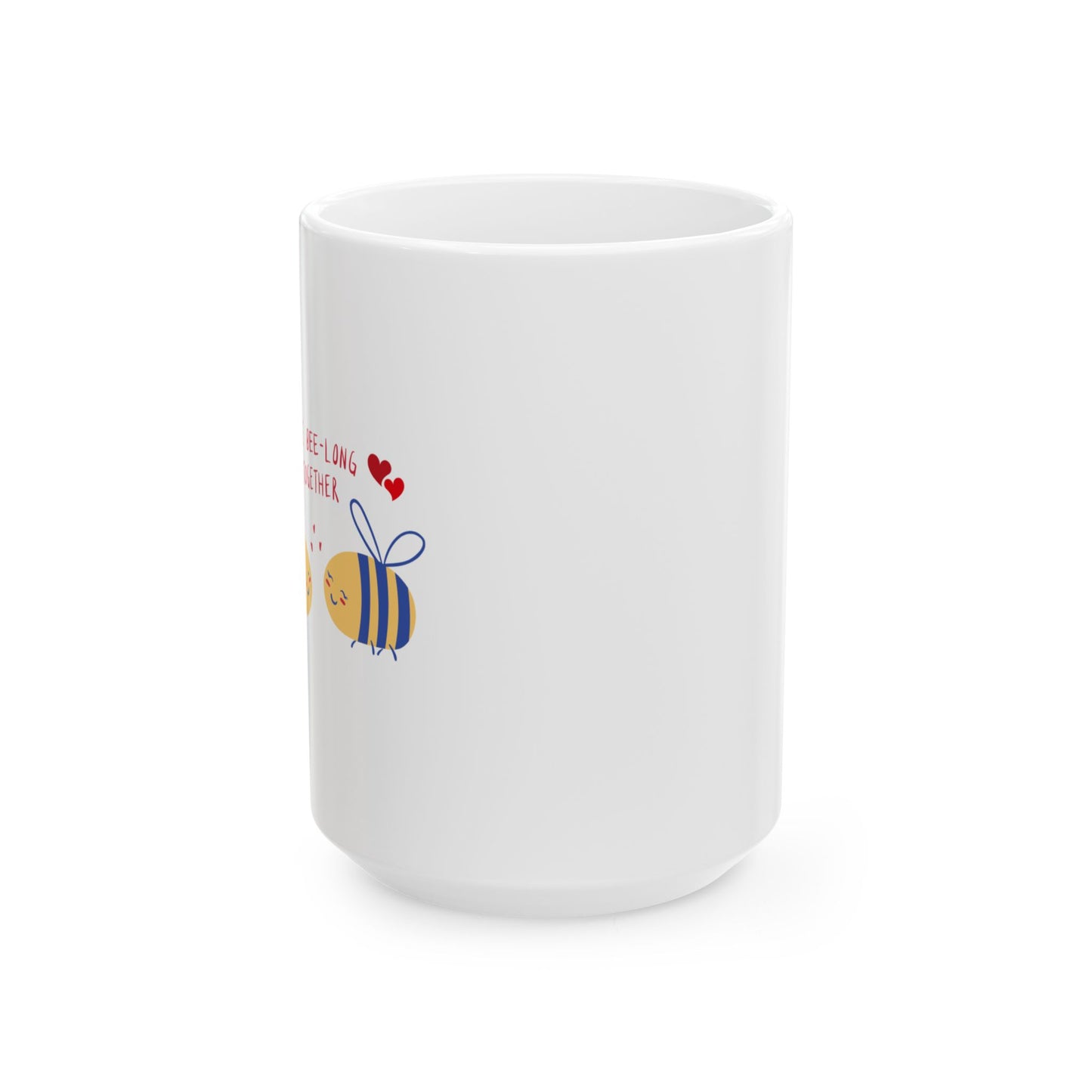 Valentine Bee Ceramic Mug, (15oz)