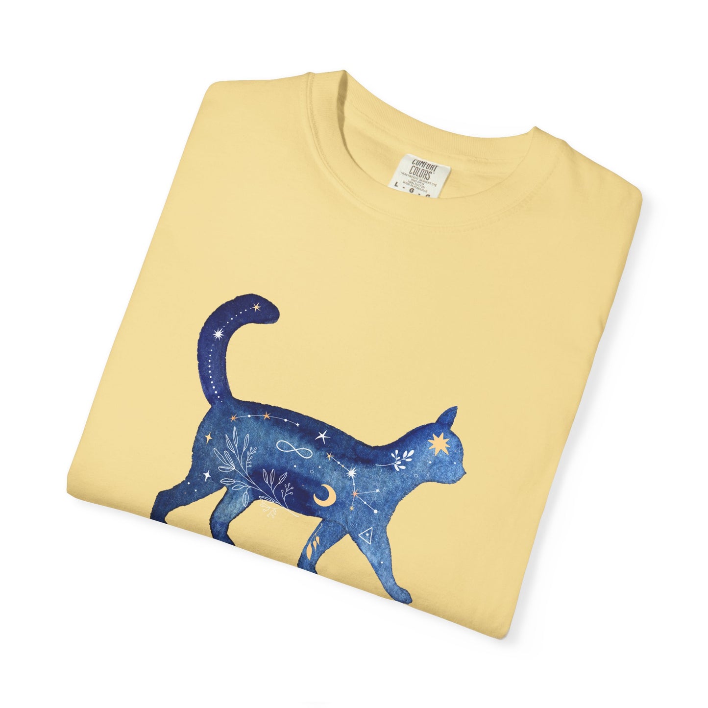 Celestial Cat Unisex Garment-Dyed T-shirt