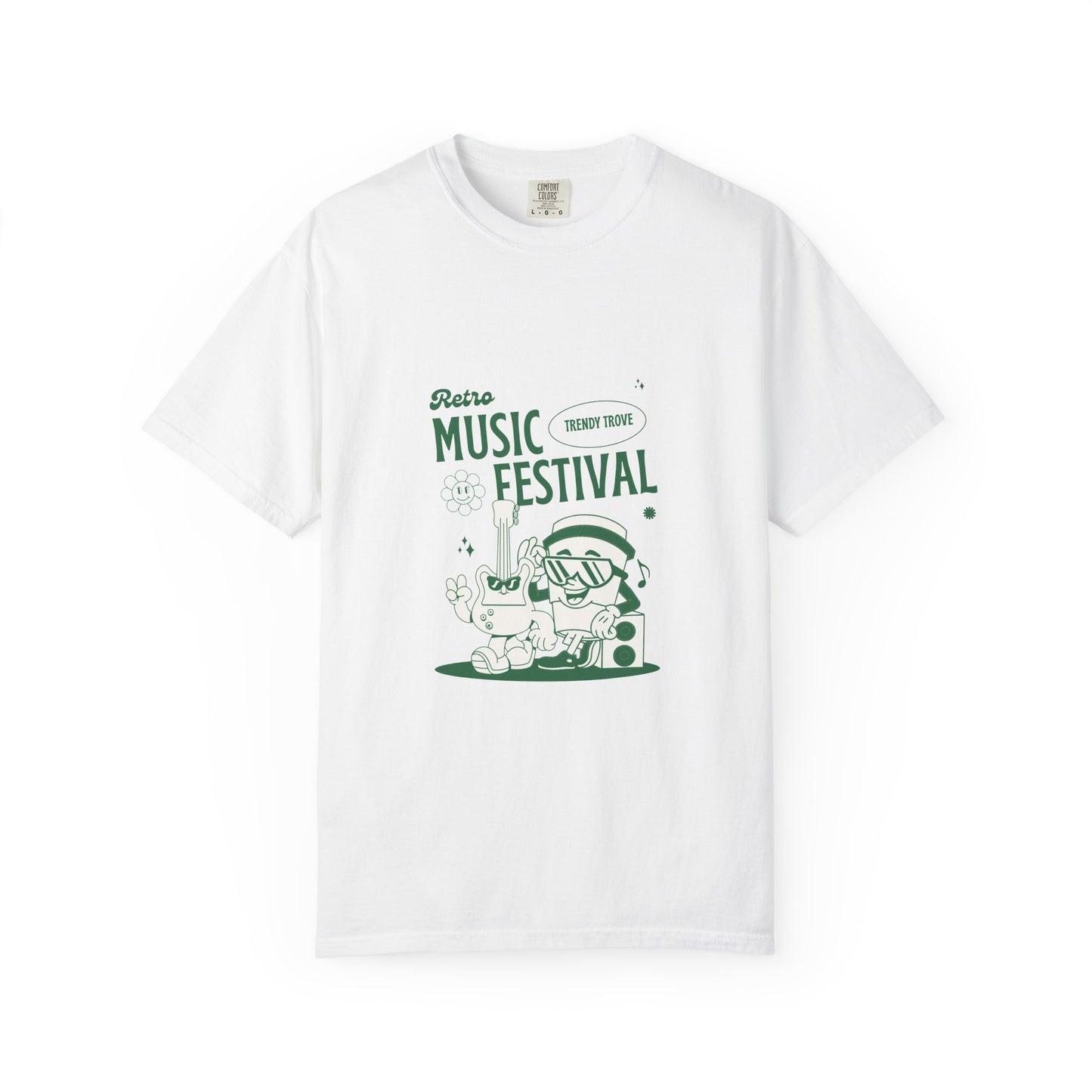 Retro Music Festival Unisex Garment-Dyed T-shirt
