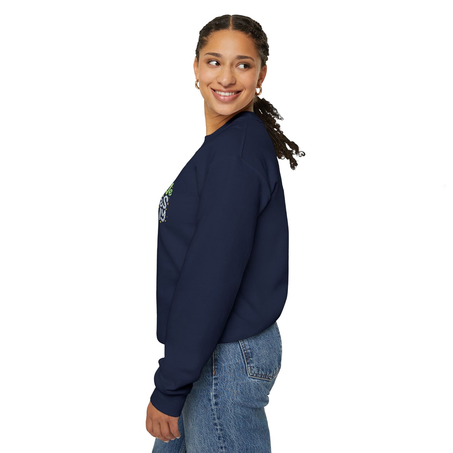 Positive Vibes Only Unisex Heavy Blend™ Crewneck Sweatshirt (Embroidery Decoration)