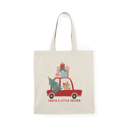 Santa's Little Helper Natural Tote Bag