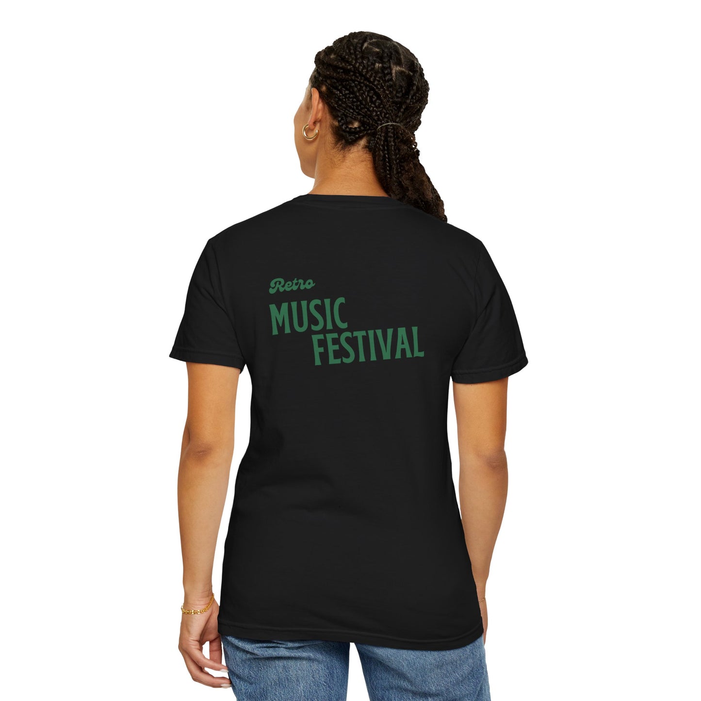 Retro Music Festival Unisex Garment-Dyed T-shirt