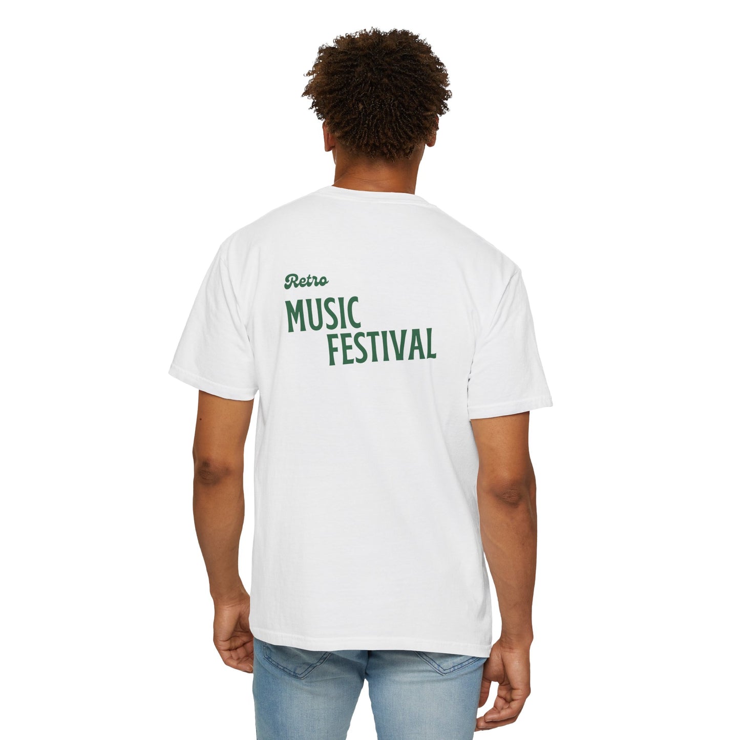 Retro Music Festival Unisex Garment-Dyed T-shirt