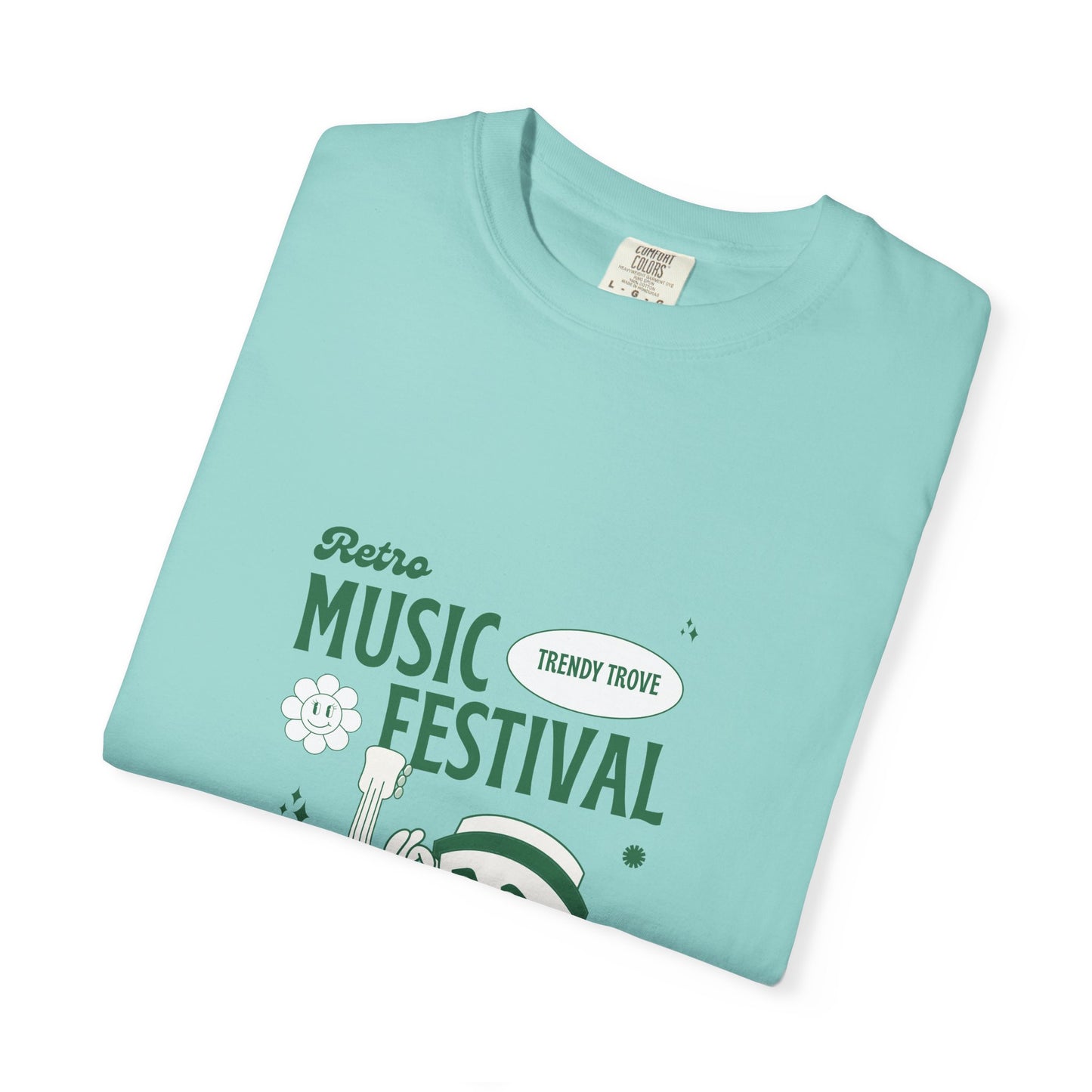 Retro Music Festival Unisex Garment-Dyed T-shirt