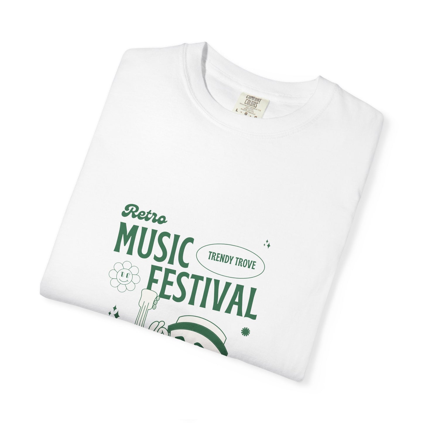 Retro Music Festival Unisex Garment-Dyed T-shirt