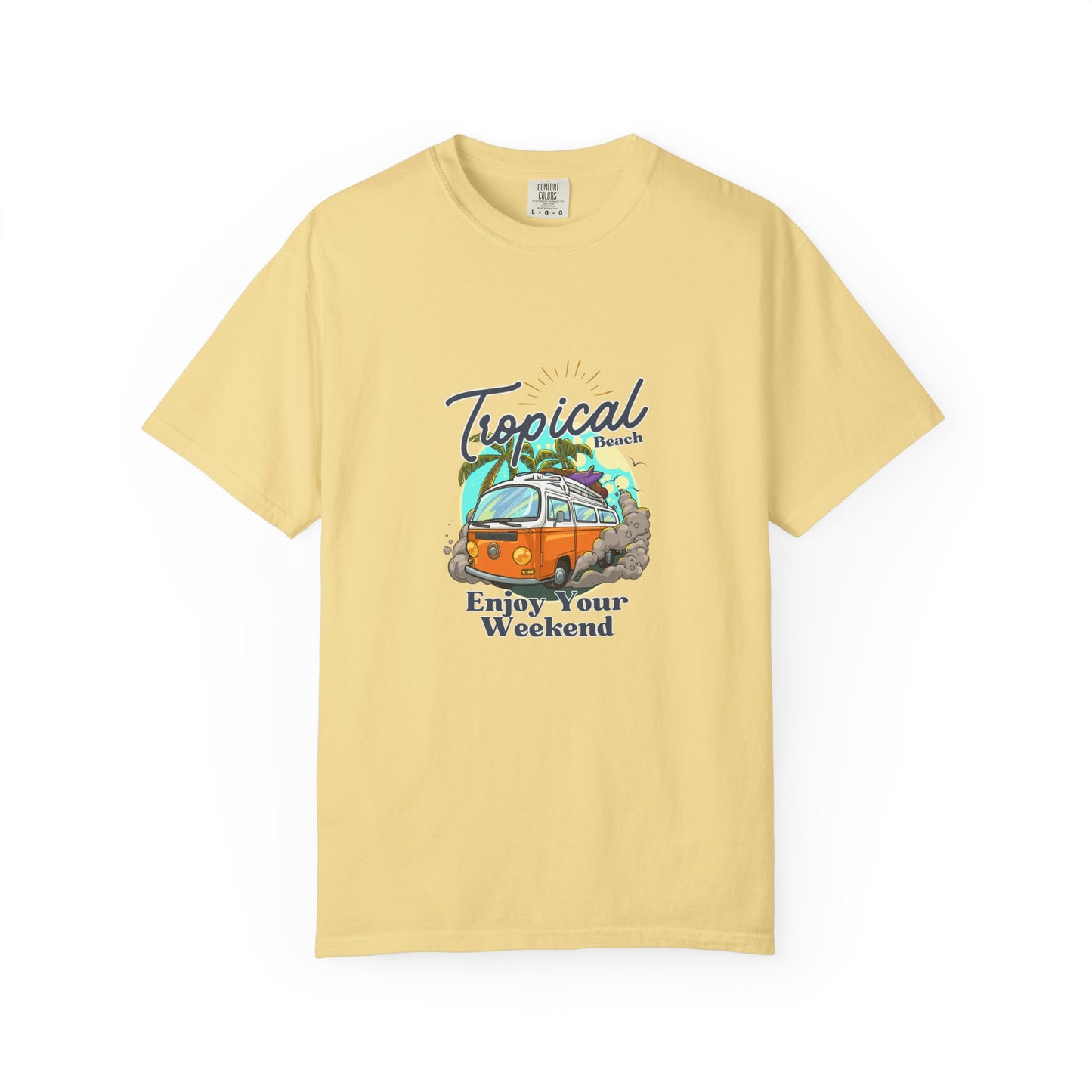 Tropical Beach Unisex Garment-Dyed T-shirt