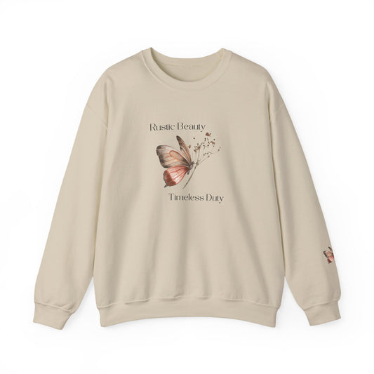Rustic Beauty Timeless Duty  Women's Heavy Blend™ Crewneck Sweatshirt