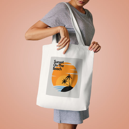 Sunset On The Beach Cotton Tote Bag