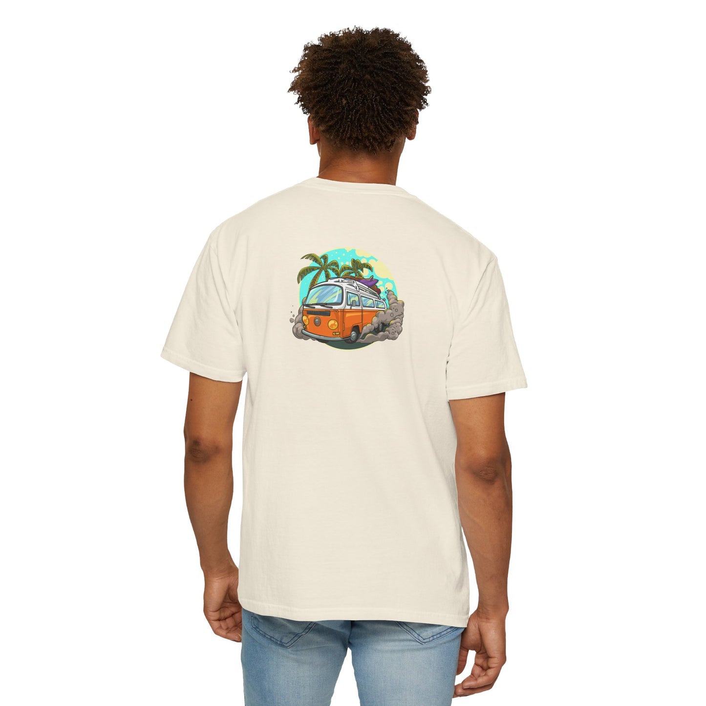 Tropical Beach Unisex Garment-Dyed T-shirt