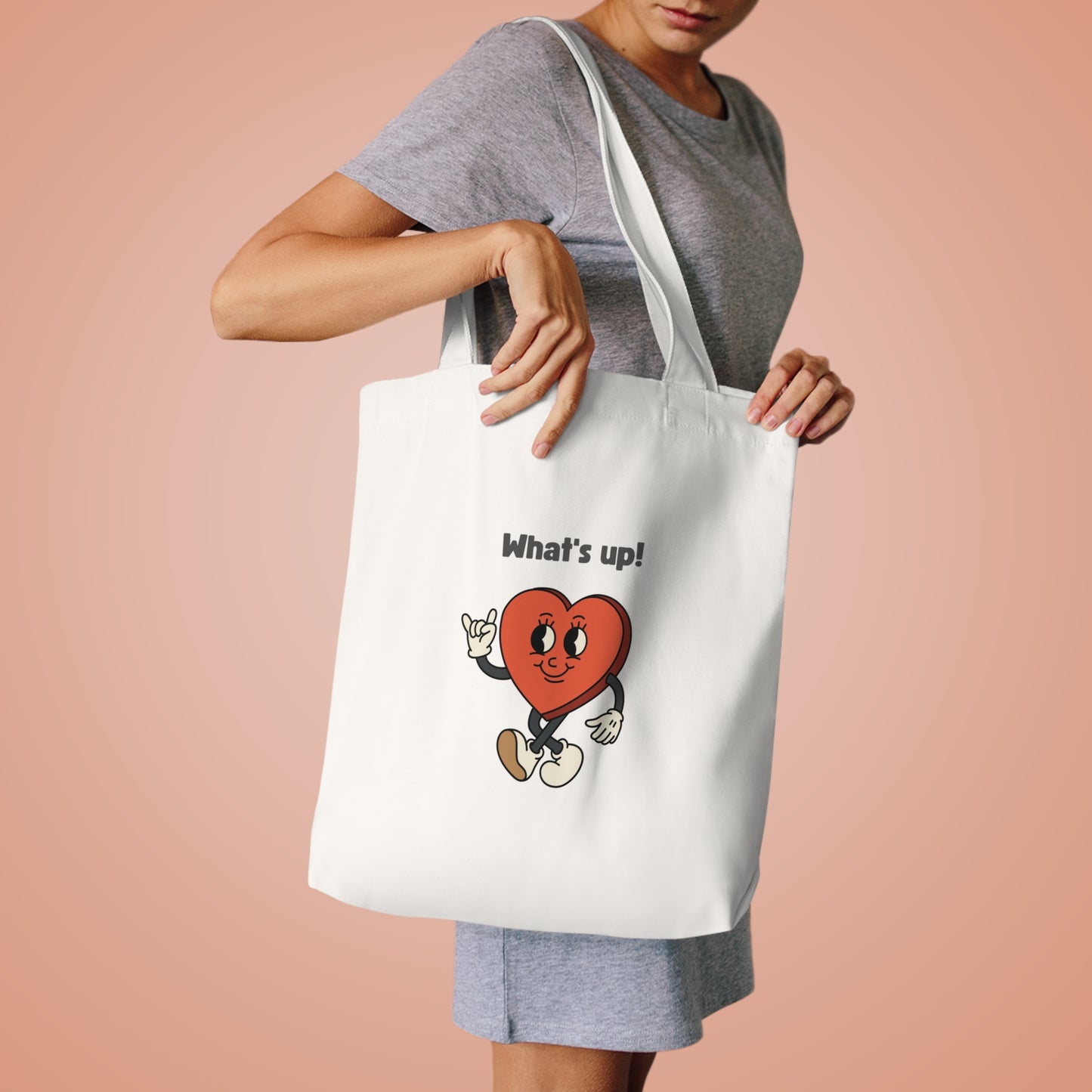 Cool Heart Cotton Tote Bag