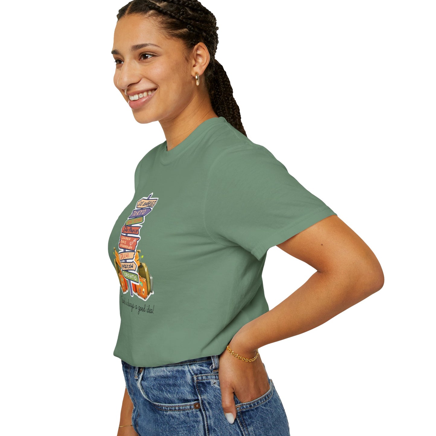 Travel Is Always A Good Idea Unisex Garment-Dyed T-shirt