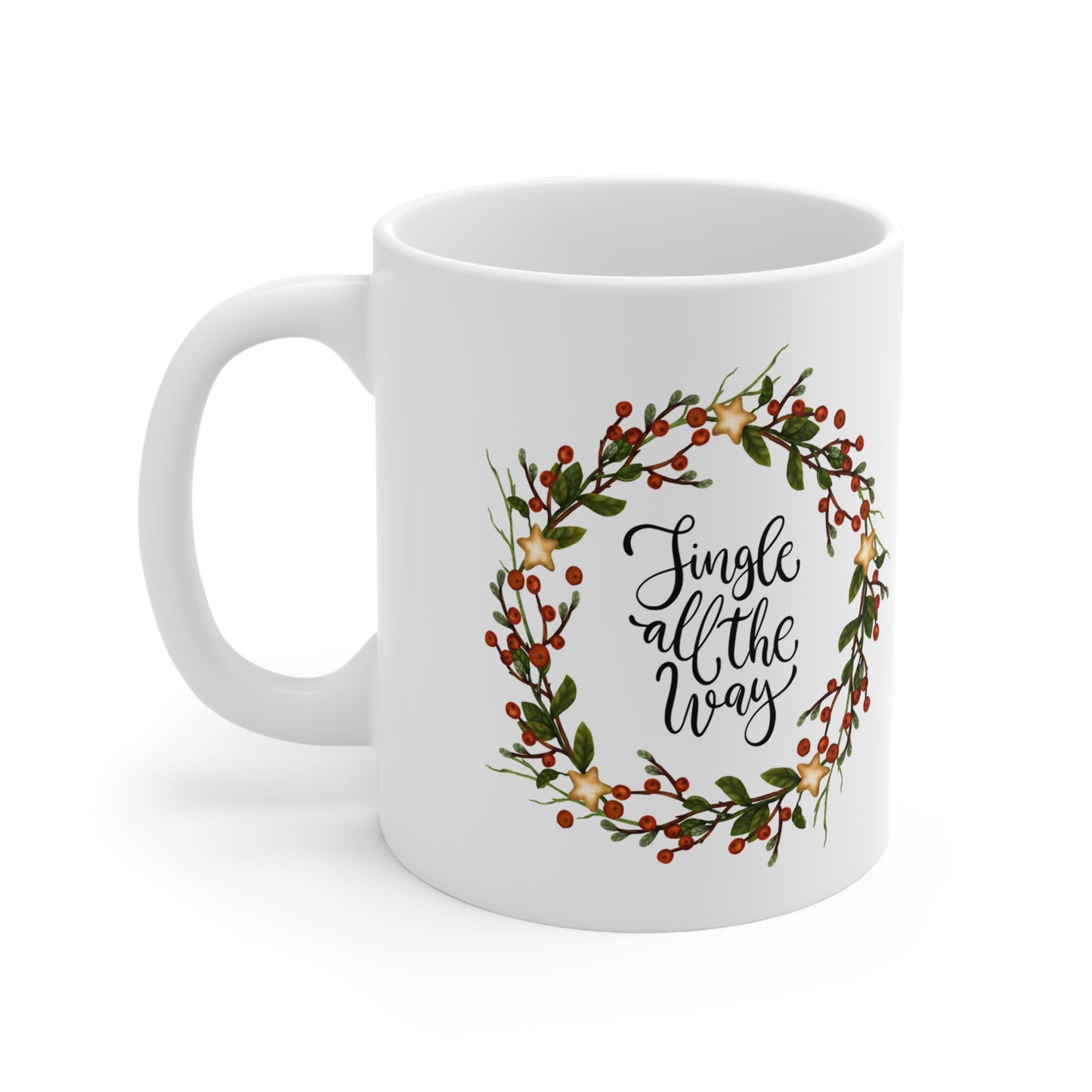 Jingle All the Way Ceramic Coffee Cups, 11oz