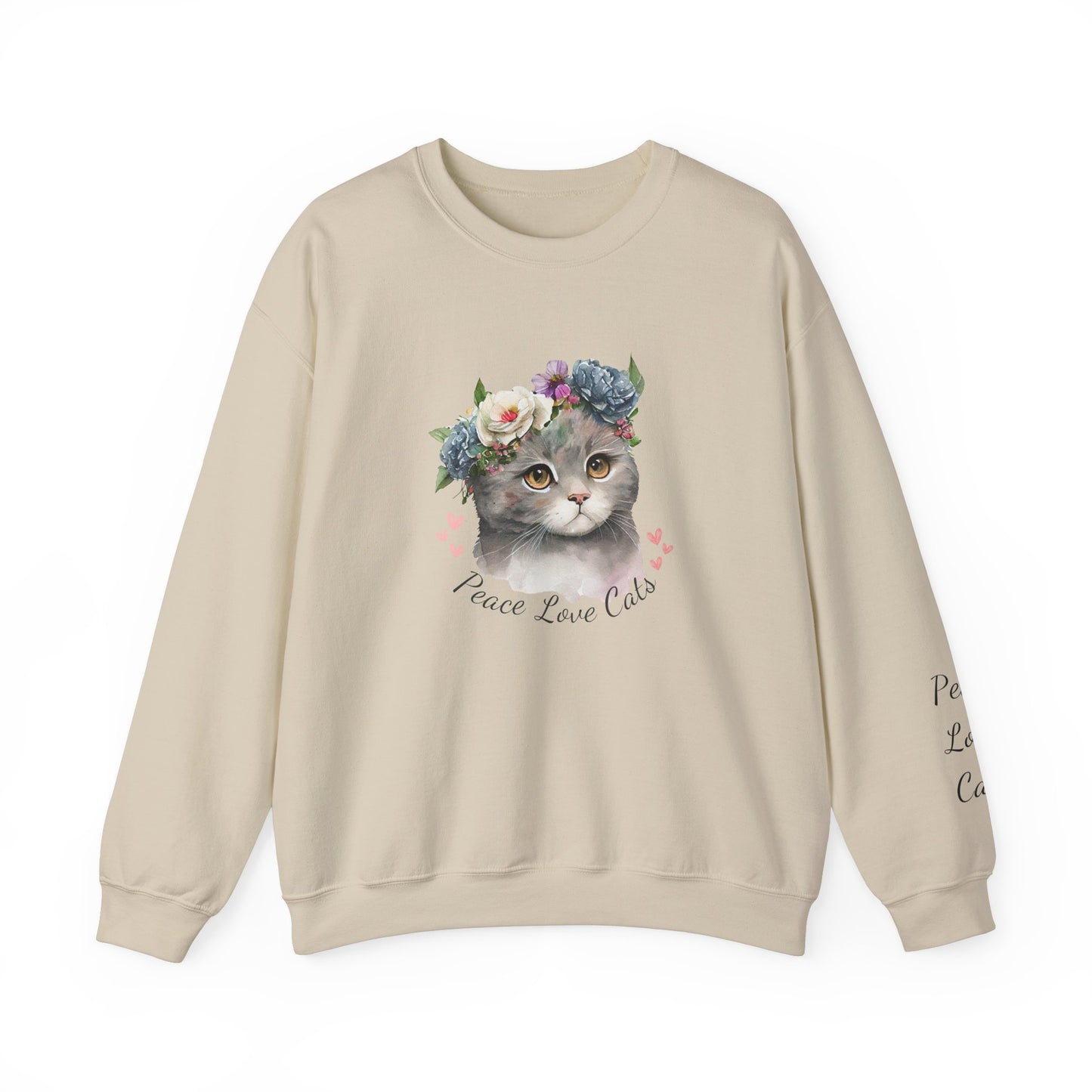 Peace Love Cats Women's Heavy Blend™ Crewneck Sweatshirt