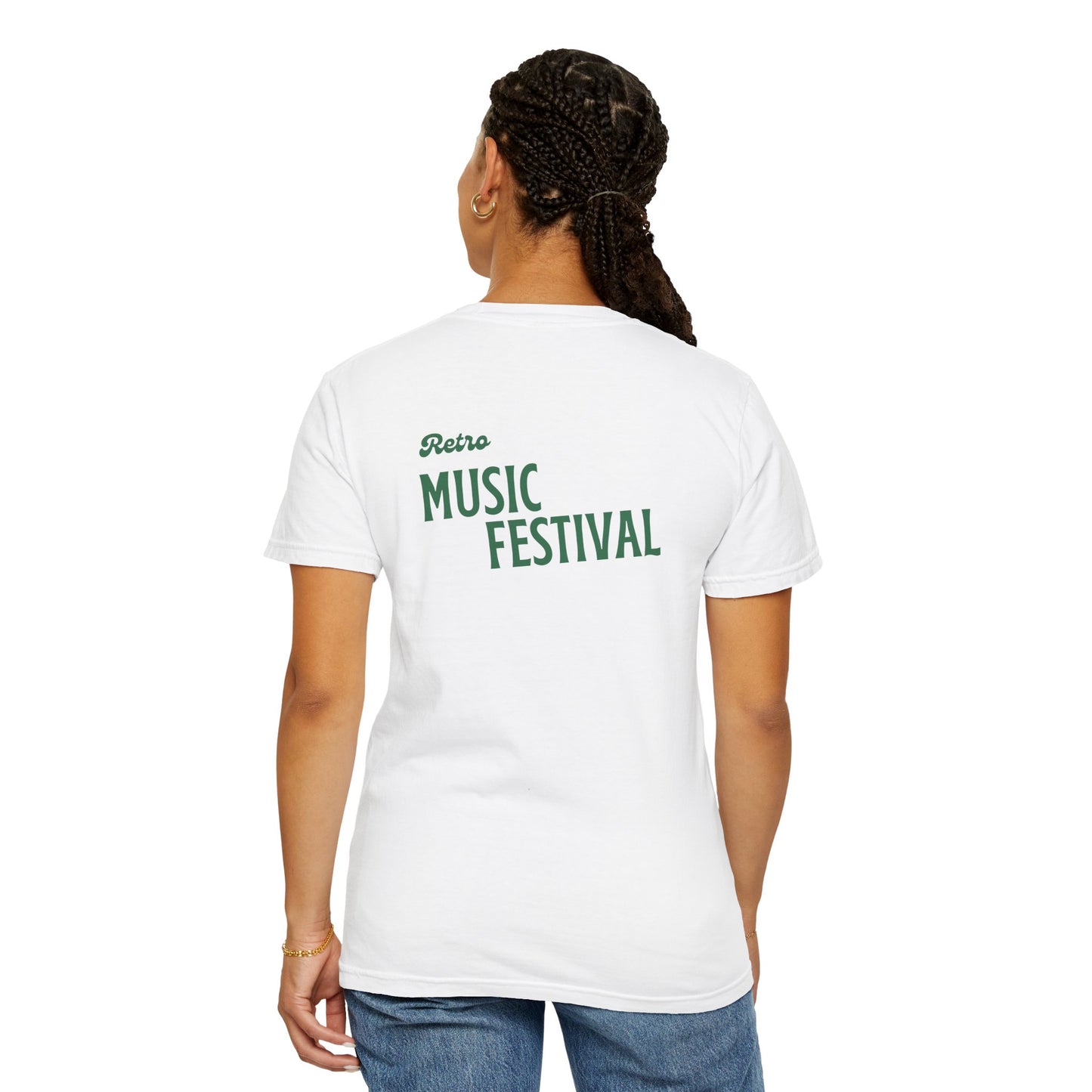 Retro Music Festival Unisex Garment-Dyed T-shirt