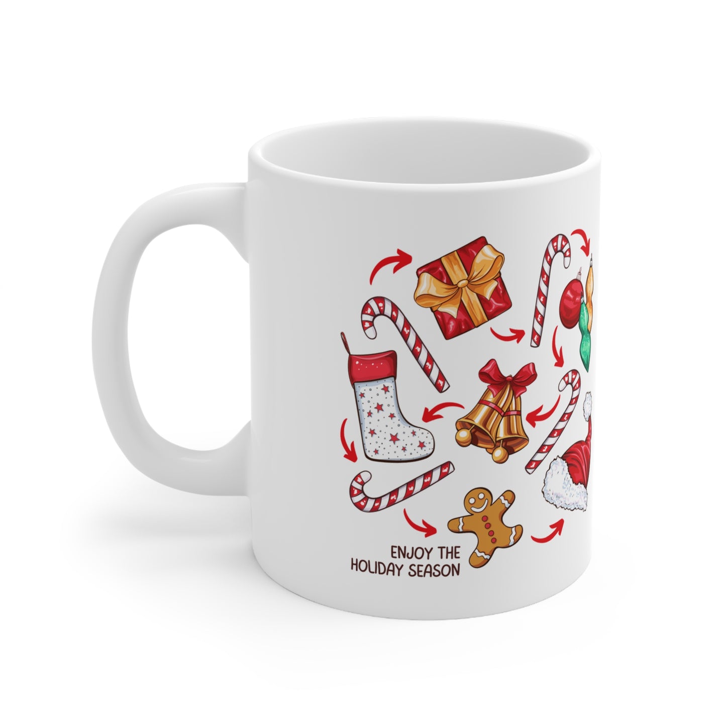 Enjoy the Holiday Season Ceramic Coffee Cups, 11oz
