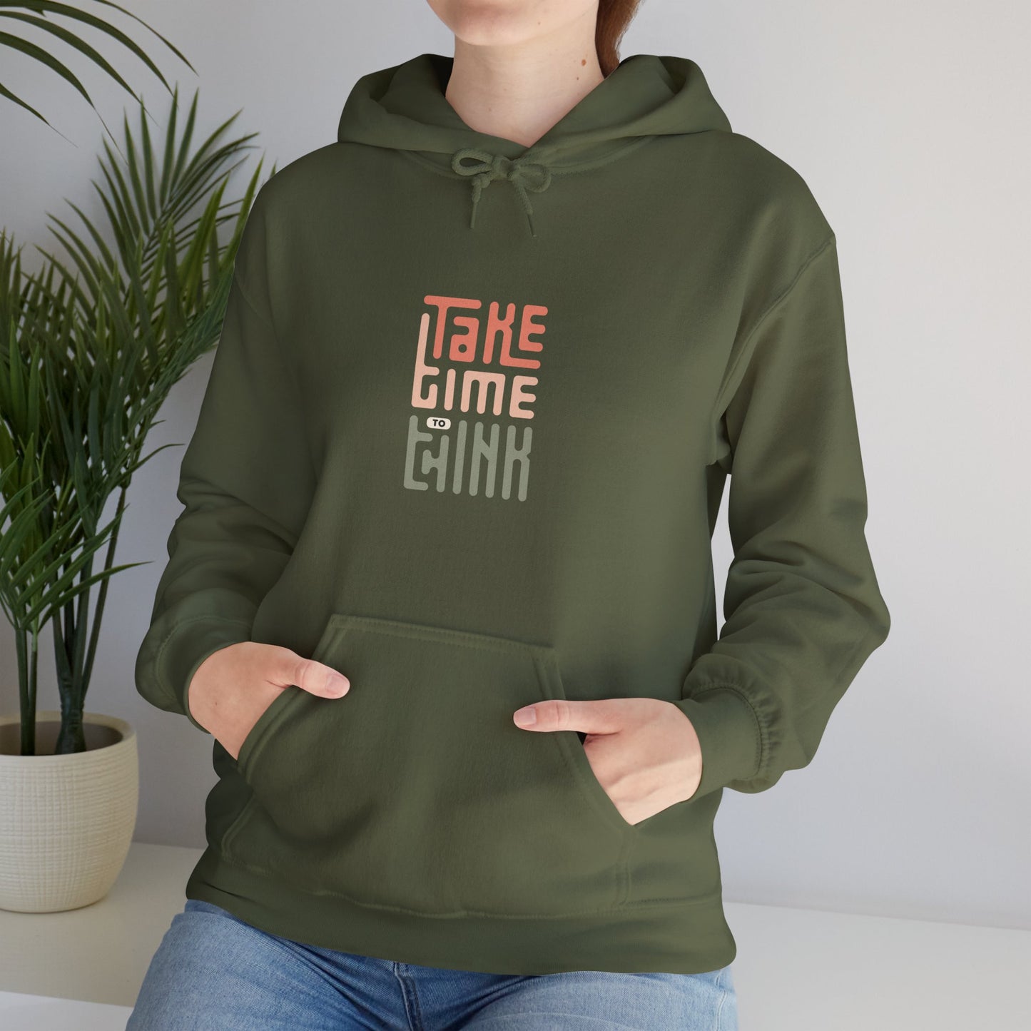 Take Time To Think Unisex Heavy Blend™ Hooded Sweatshirt