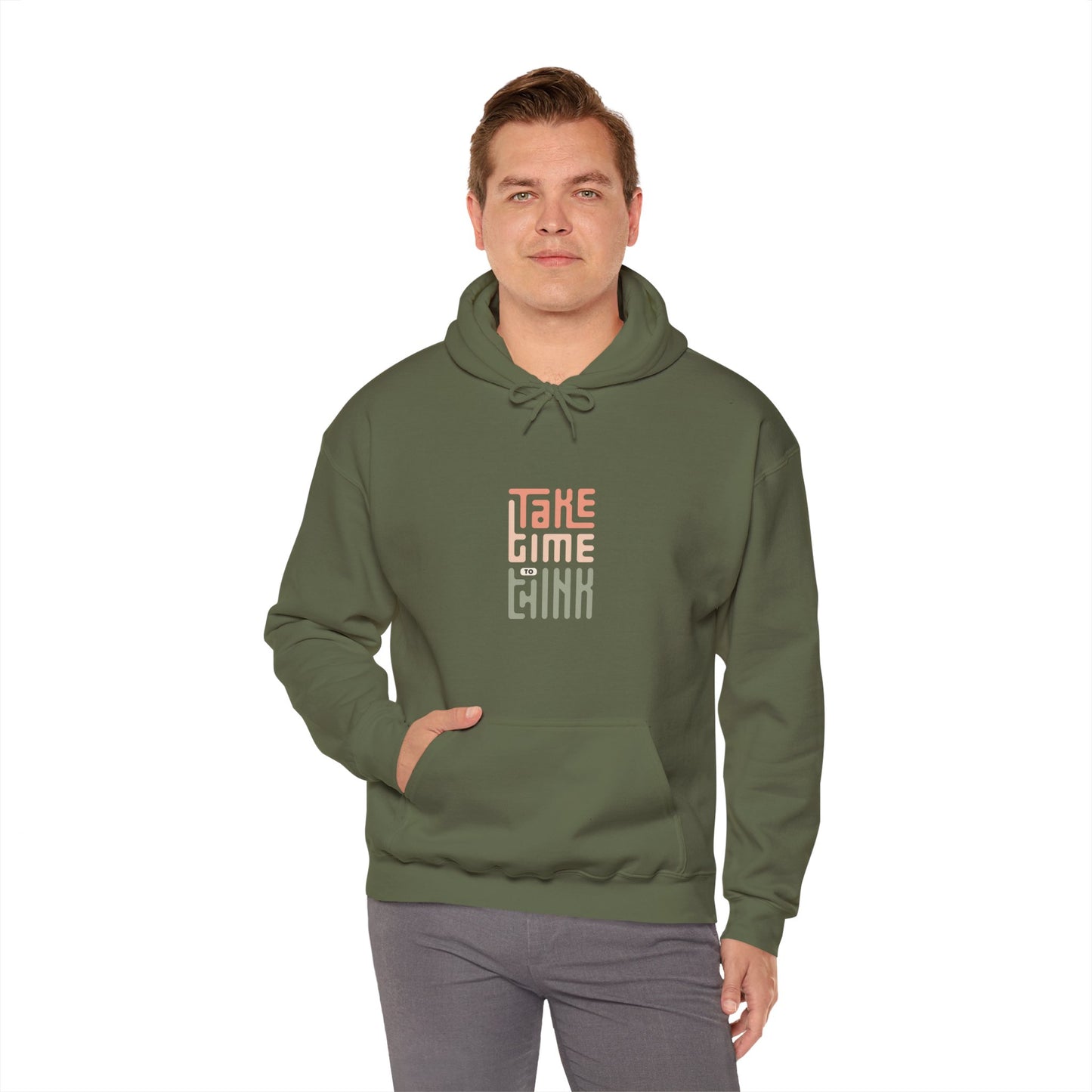 Take Time To Think Unisex Heavy Blend™ Hooded Sweatshirt