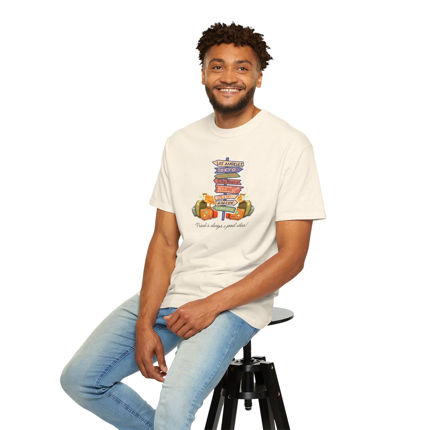 Travel Is Always A Good Idea Unisex Garment-Dyed T-shirt