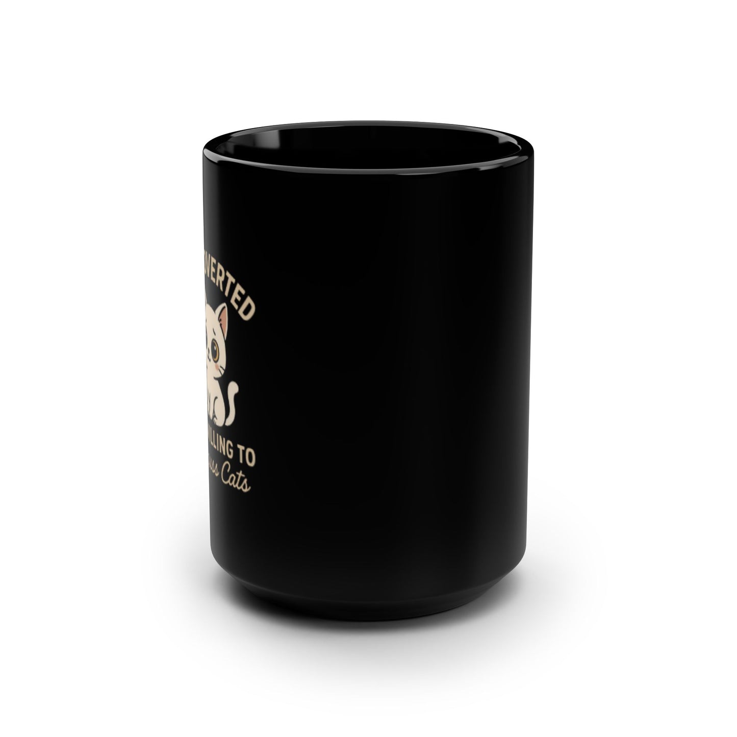 Introverted Black Mug, 15oz