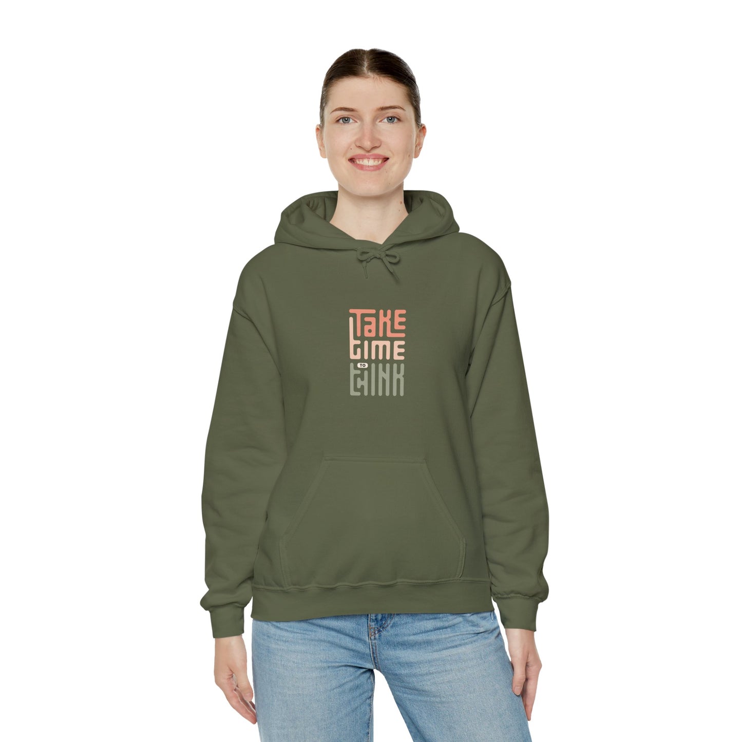 Take Time To Think Unisex Heavy Blend™ Hooded Sweatshirt