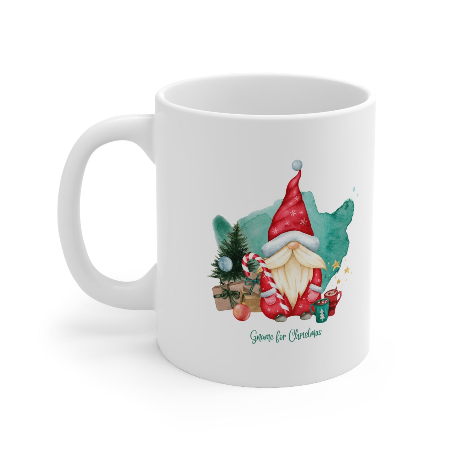 Gnome Merry Christmas Ceramic Coffee Cups, 11oz