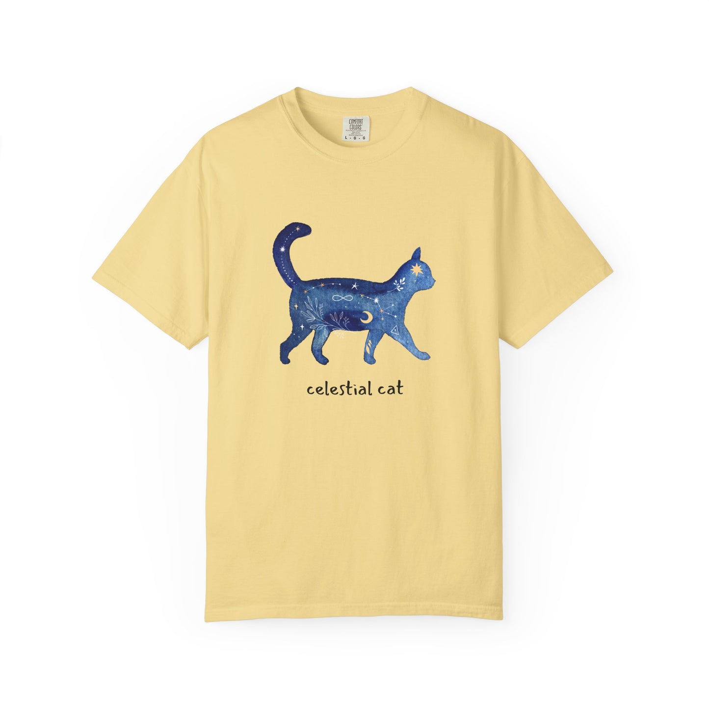 Celestial Cat Unisex Garment-Dyed T-shirt