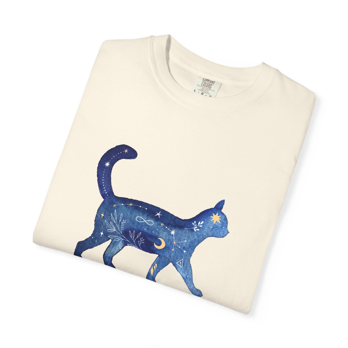Celestial Cat Unisex Garment-Dyed T-shirt