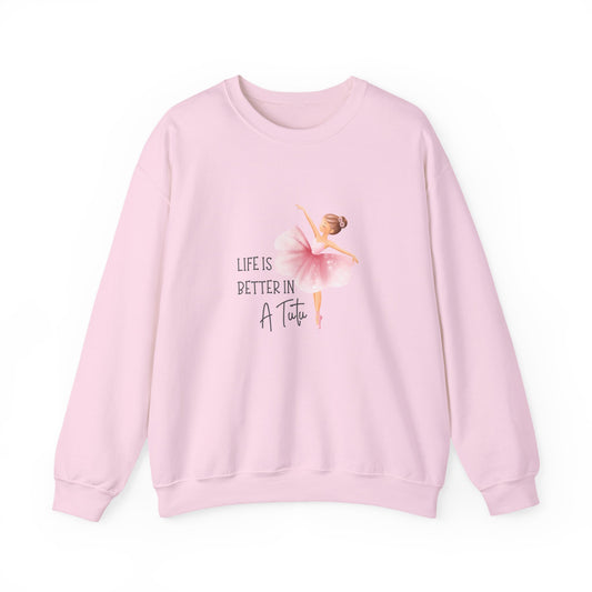 Life Is Better In A Tutu  Women's Heavy Blend™ Crewneck Sweatshirt