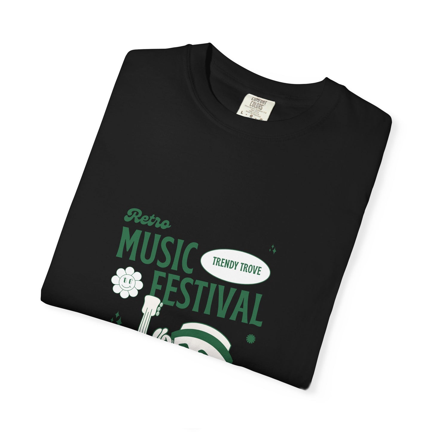 Retro Music Festival Unisex Garment-Dyed T-shirt