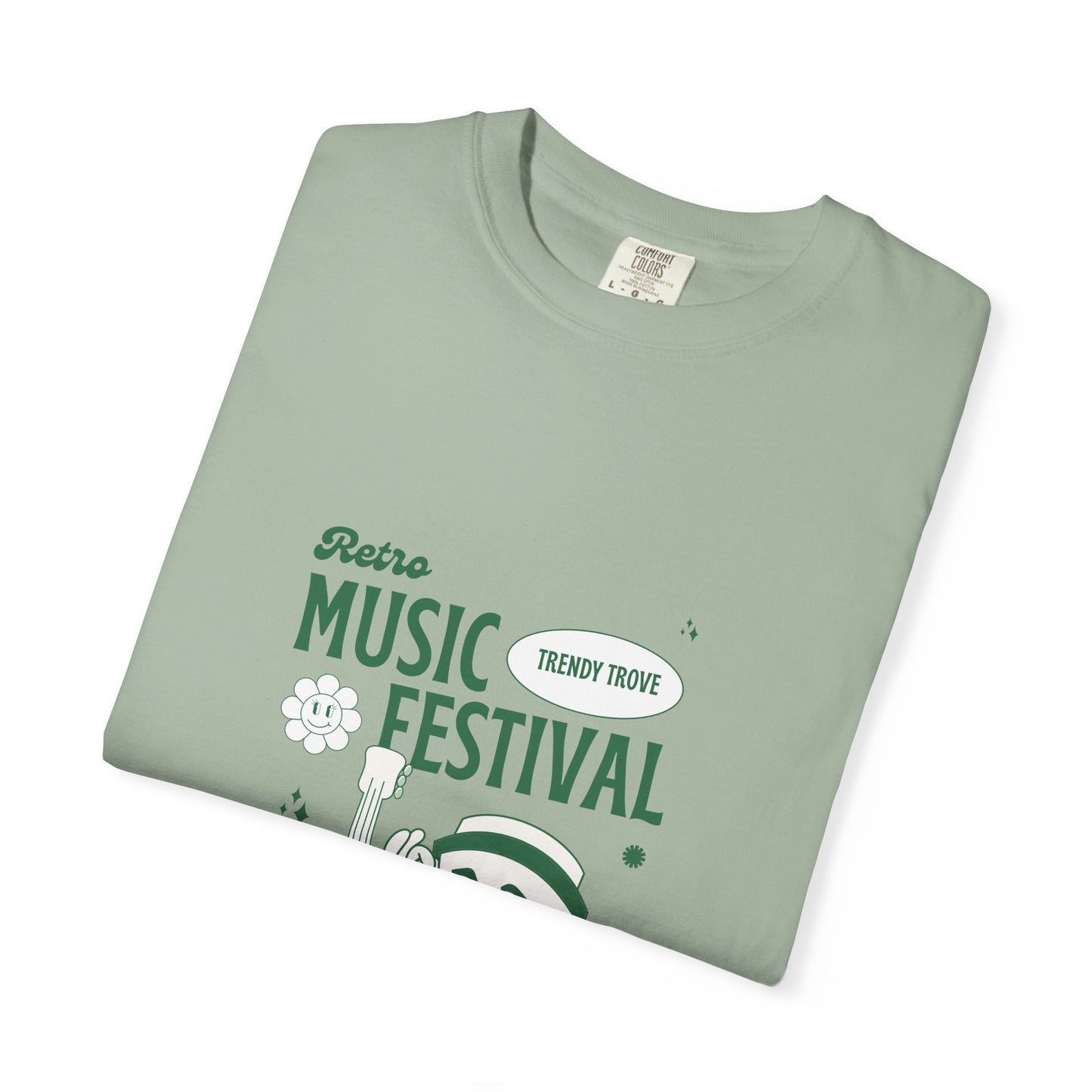 Retro Music Festival Unisex Garment-Dyed T-shirt