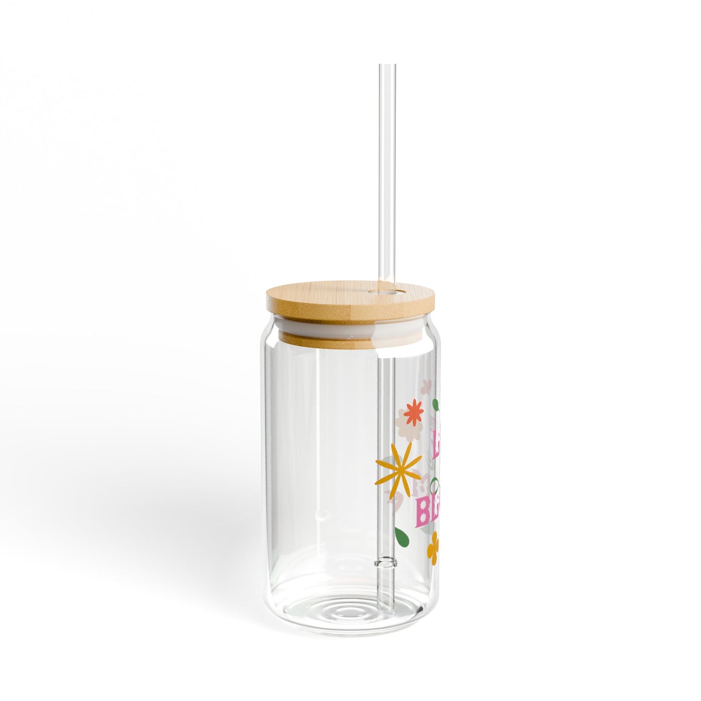 Let Life Bloom Sipper Glass, 16oz