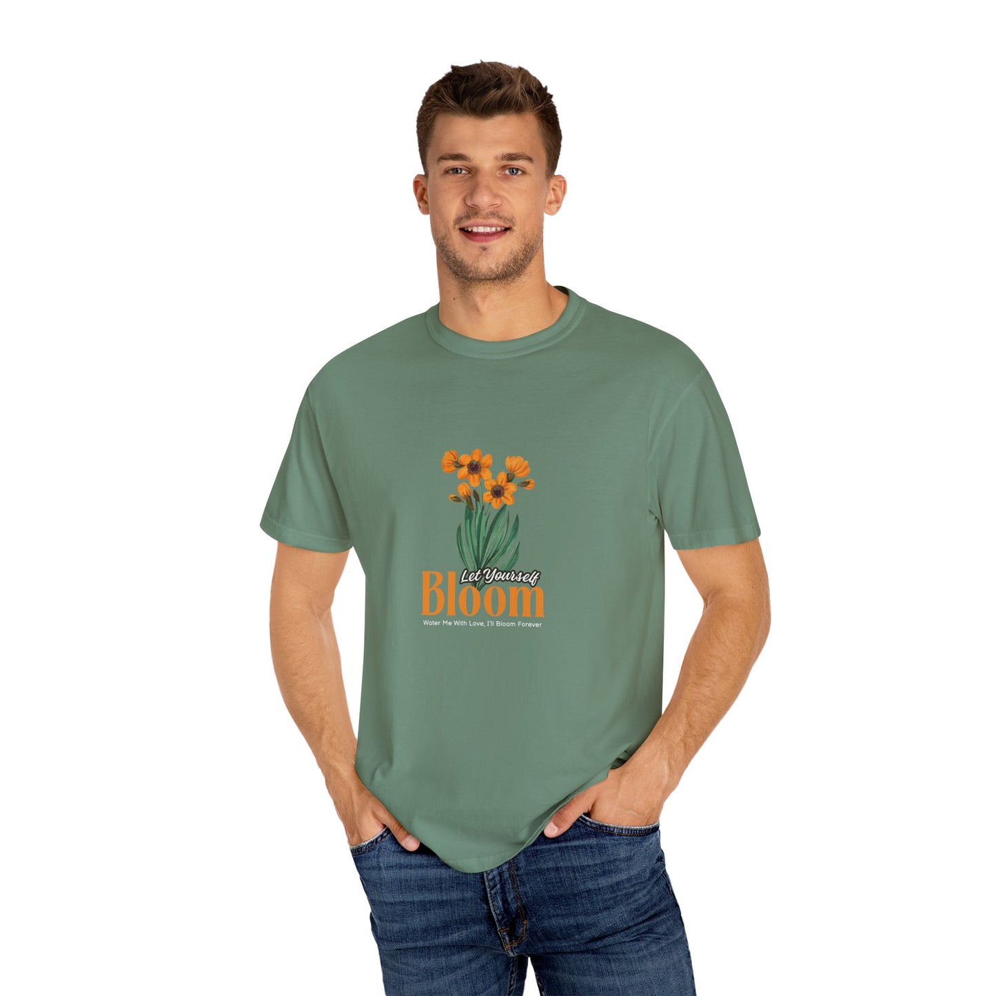 Let Your Self Bloom Unisex Garment-Dyed T-shirt