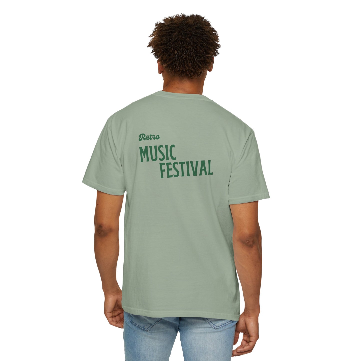Retro Music Festival Unisex Garment-Dyed T-shirt