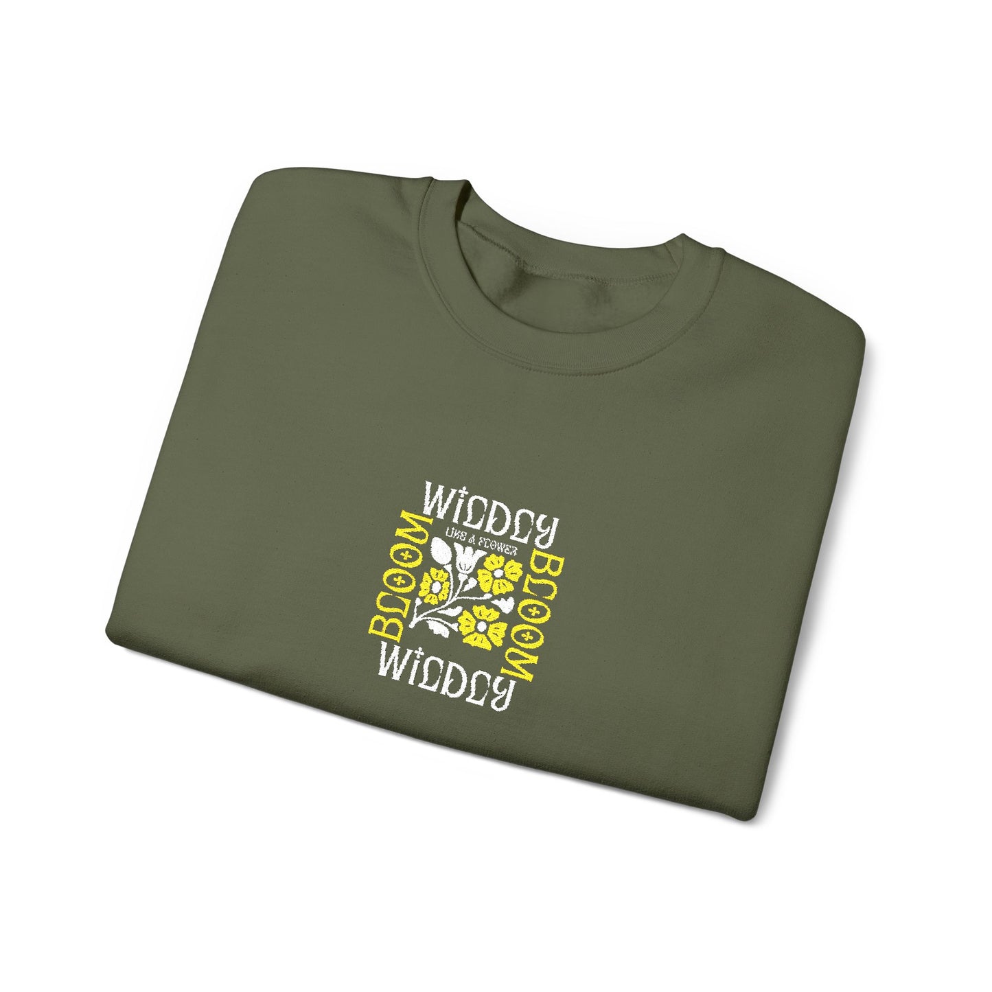 Bloom Wildly Unisex Heavy Blend™ Crewneck Sweatshirt (Embroidery Decoration)